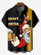 Men's Christmas Funny Graphic Short Sleeve Hawaiian Shirt